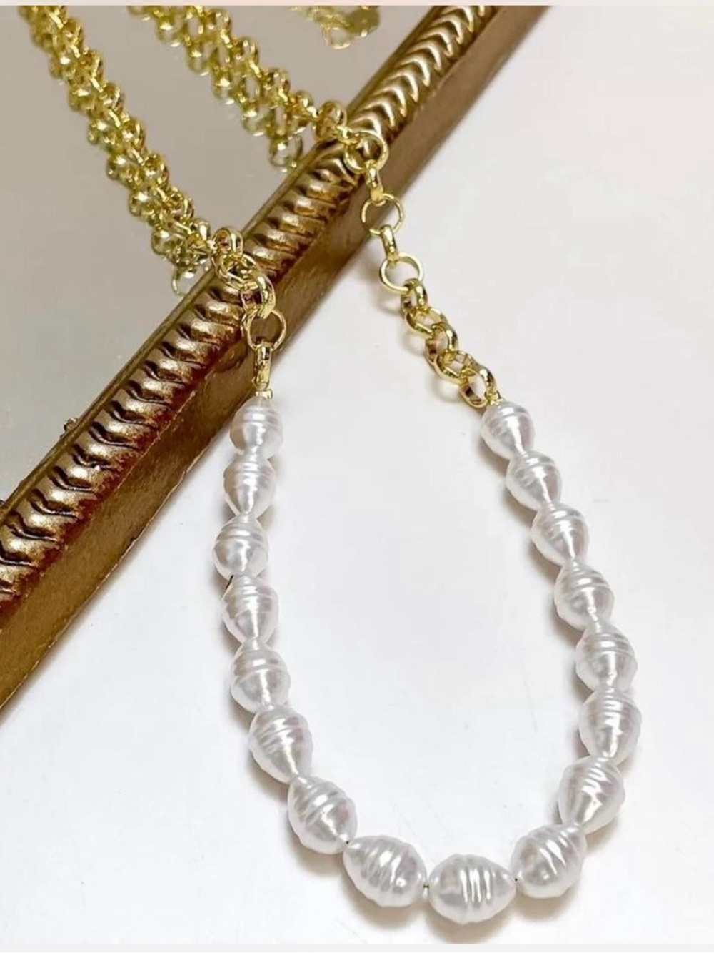New Treasure Jewels Pearl Pop Gold Necklace